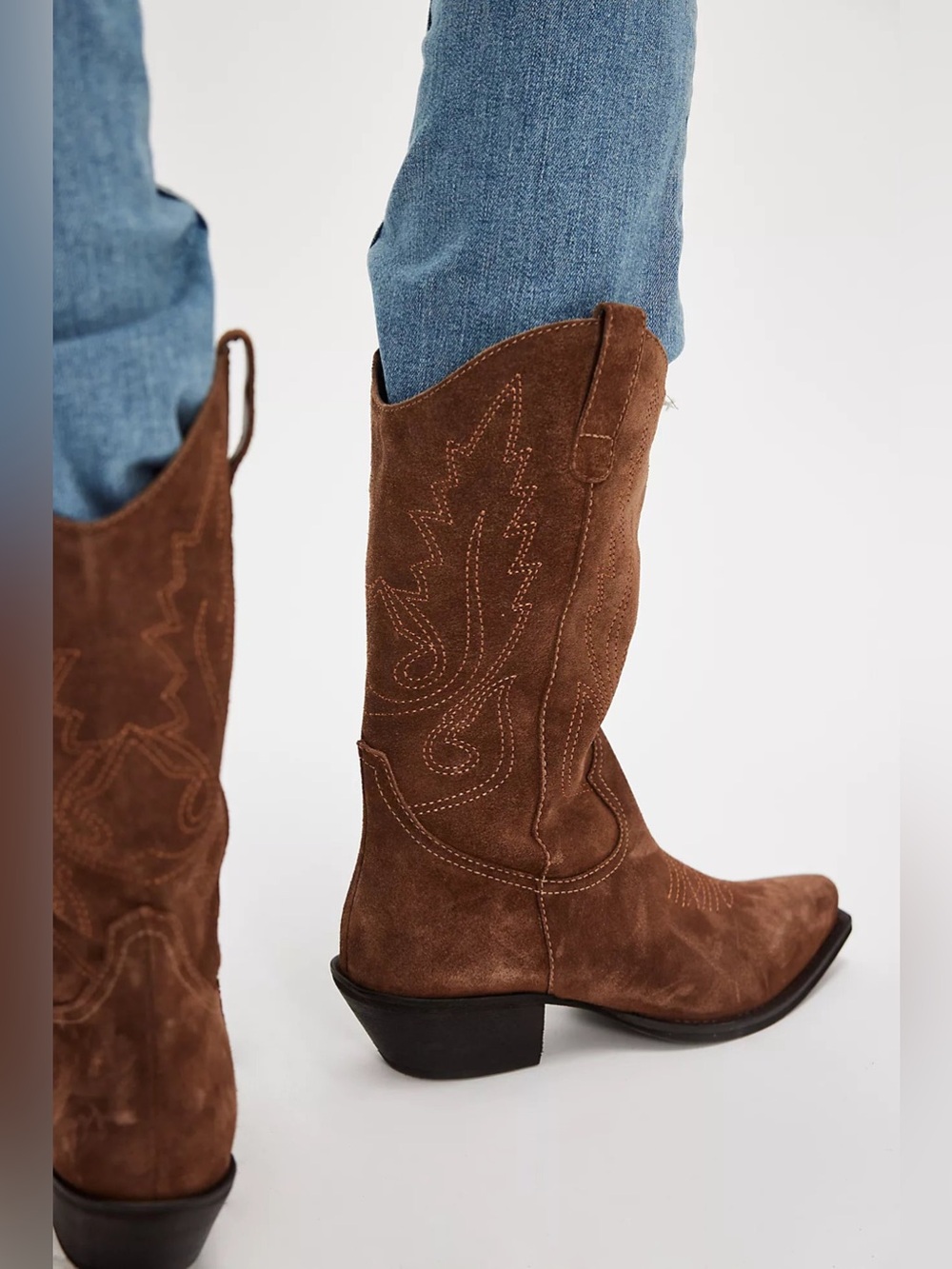 NEW MATISSE GAUCHO BROWN SUEDE WESTERN BOOTS 8.5